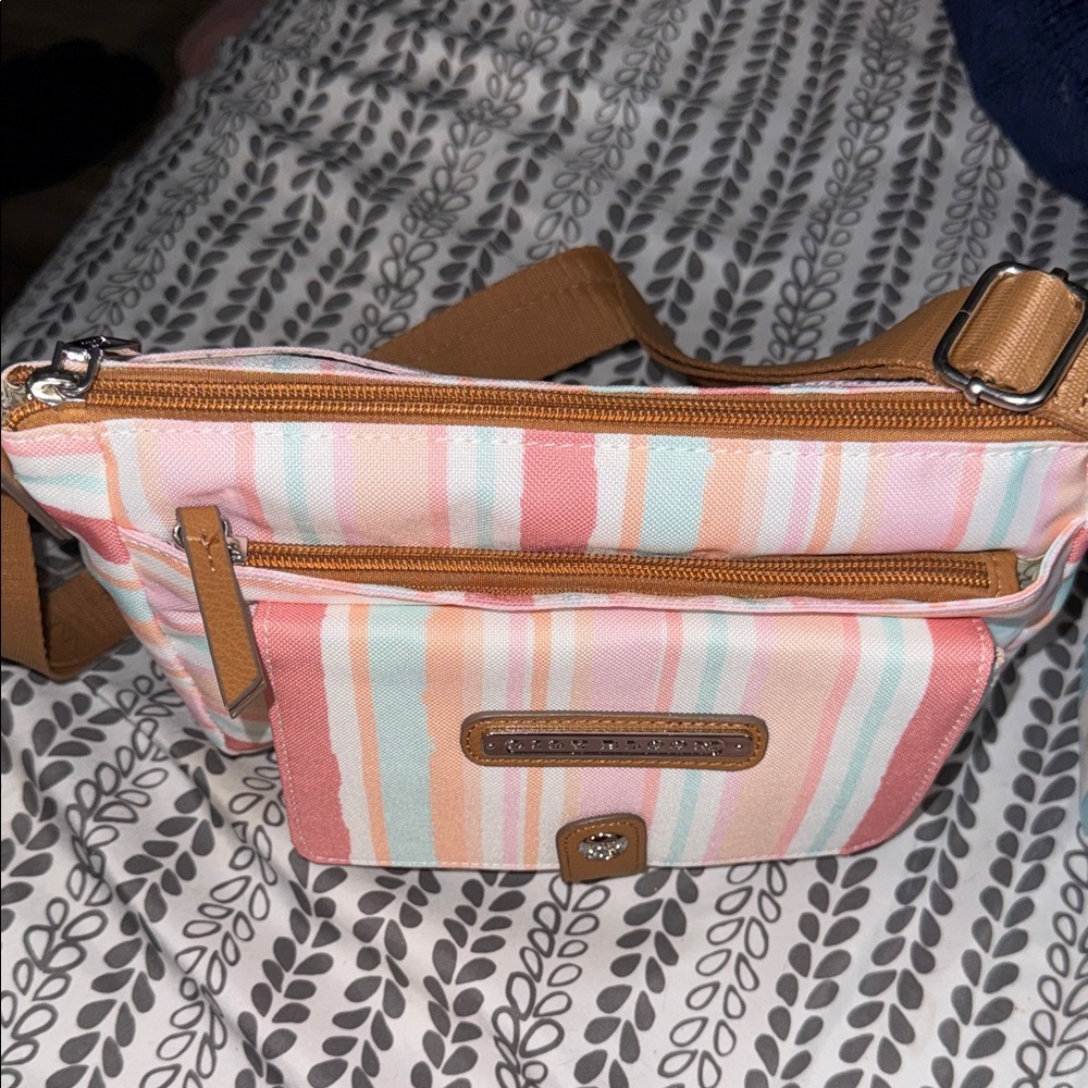 Lily Bloom Colorful Striped Crossbody Bag - Picture 4 of 6